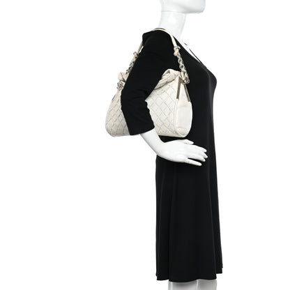Chanel Lambskin Woven Medium Ultimate Soft Sombrero Hobo White 2 of 13