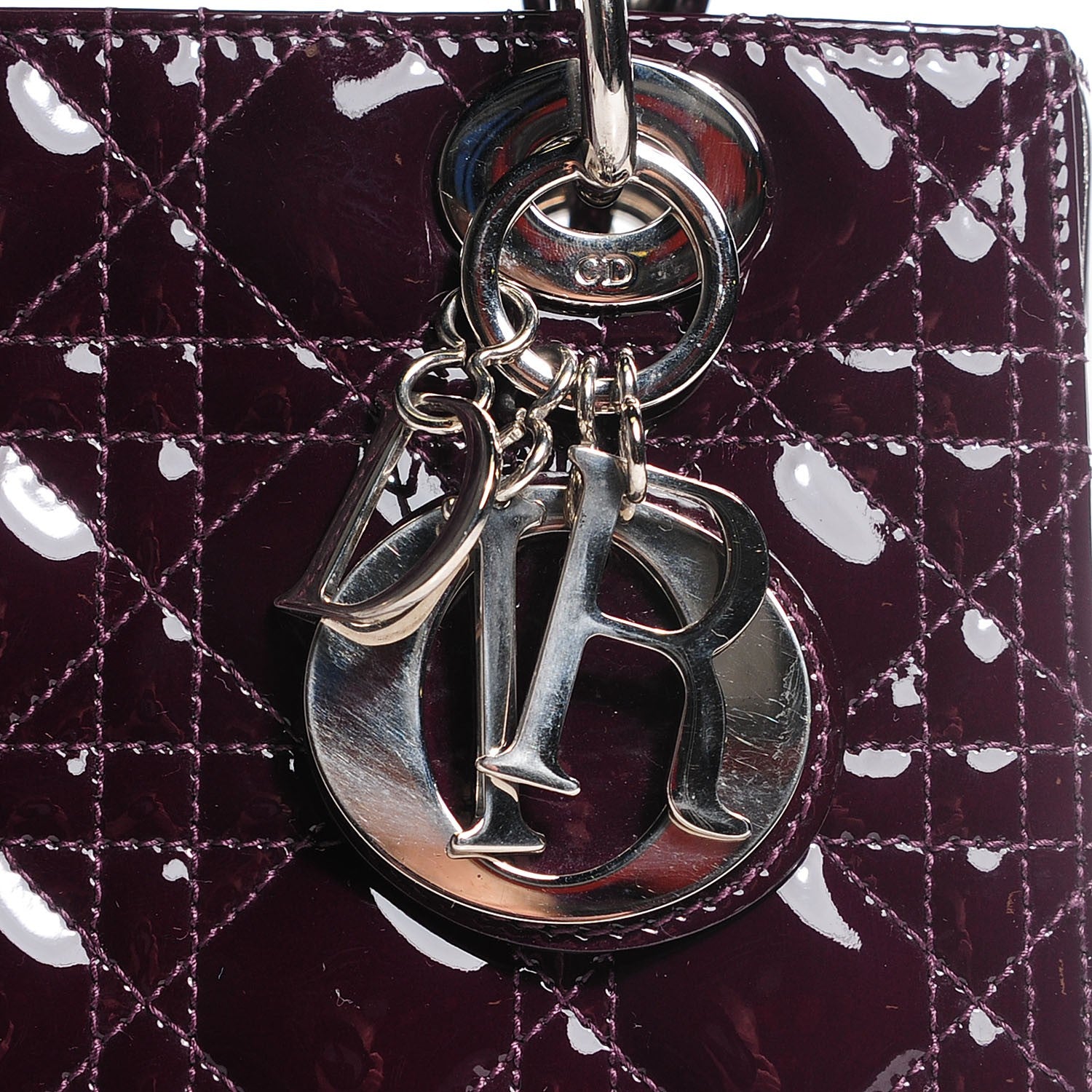 Christian Dior Patent Cannage Medium Lady Dior Purple 8 of 8
