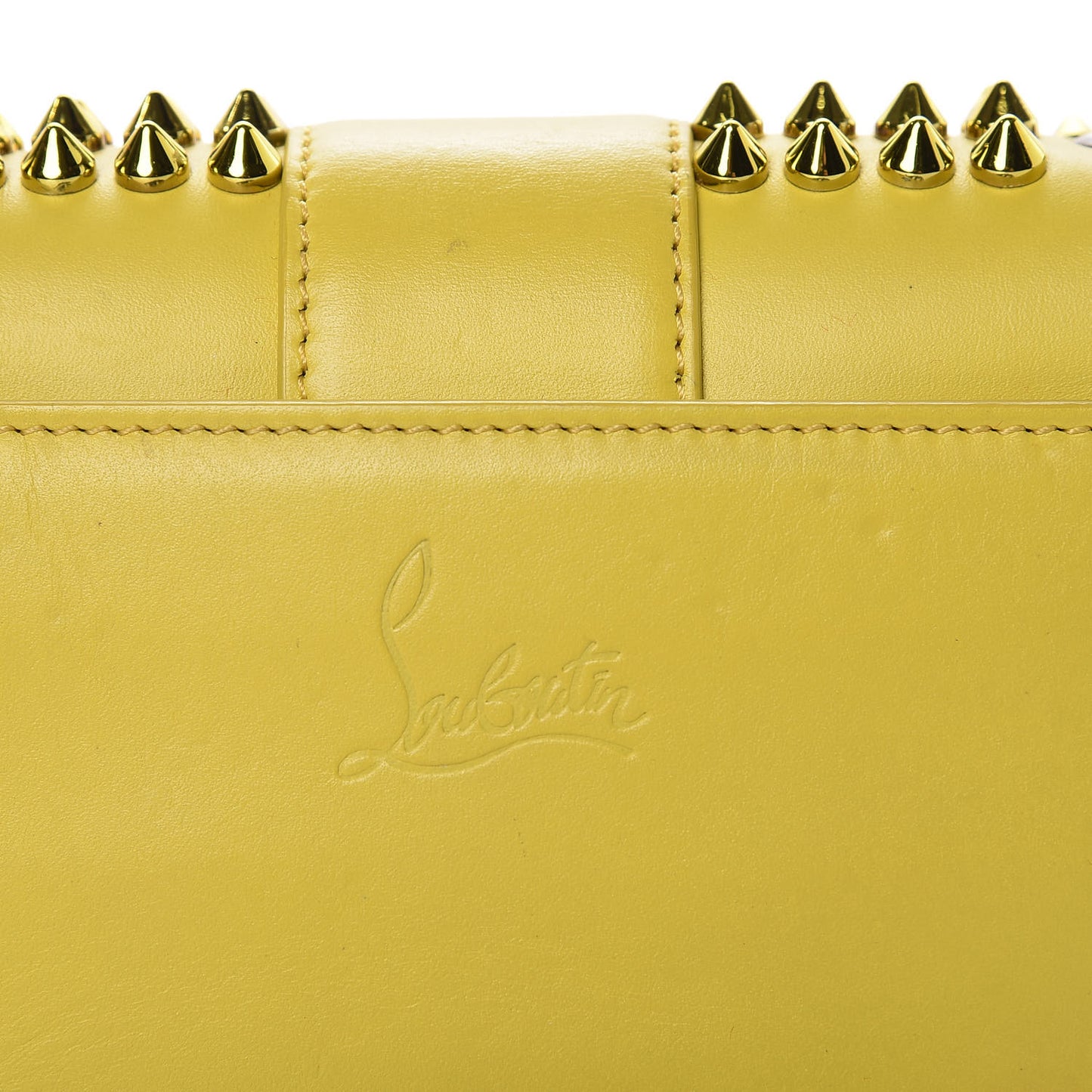 Calfskin Spikes Mini Sweety Charity Crossbody Bag Mimosa