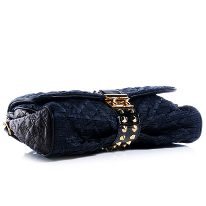 Louis Vuitton Satin Quilted Monogram Coquette Pochette Navy 4 of 7