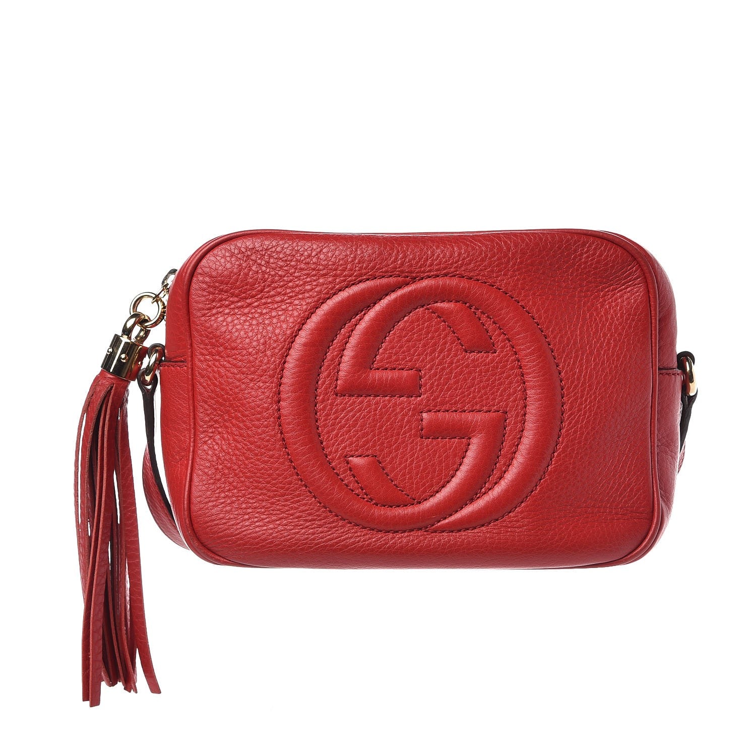 Gucci Pebbled Calfskin Small Soho Disco Bag Tabasco Red 1 of 12