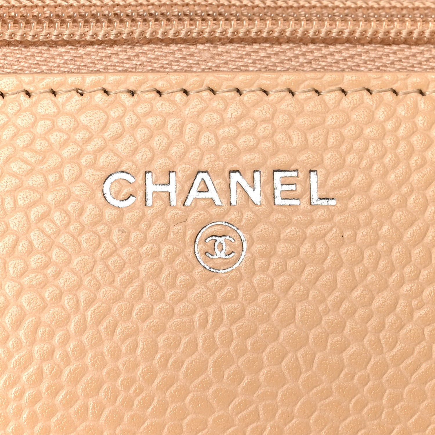 Chanel Caviar Quilted Wallet On Chain WOC Beige 6 of 13