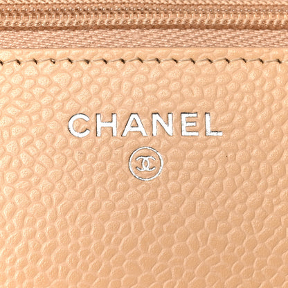 Chanel Caviar Quilted Wallet On Chain WOC Beige 6 of 13