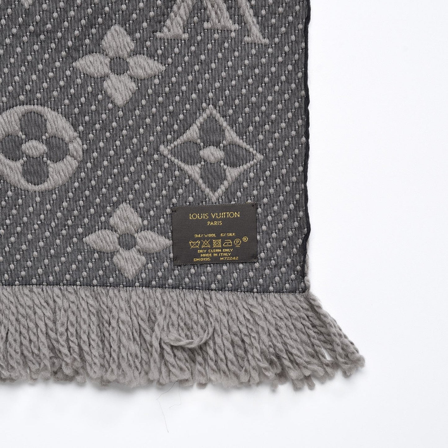 Wool Silk Logomania Scarf Verone