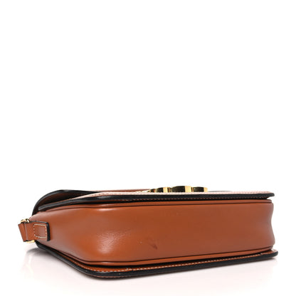 Celine Calfskin Triomphe Canvas Teen Triomphe Bag White 4 of 11