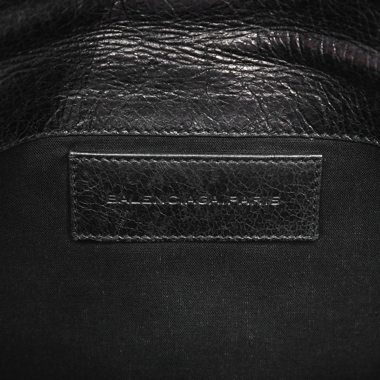 Agneau Giant 21 Silver Hardware Envelope Clutch Black