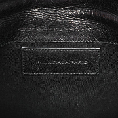 Balenciaga Agneau Giant 21 Silver Hardware Envelope Clutch Black 6 of 10