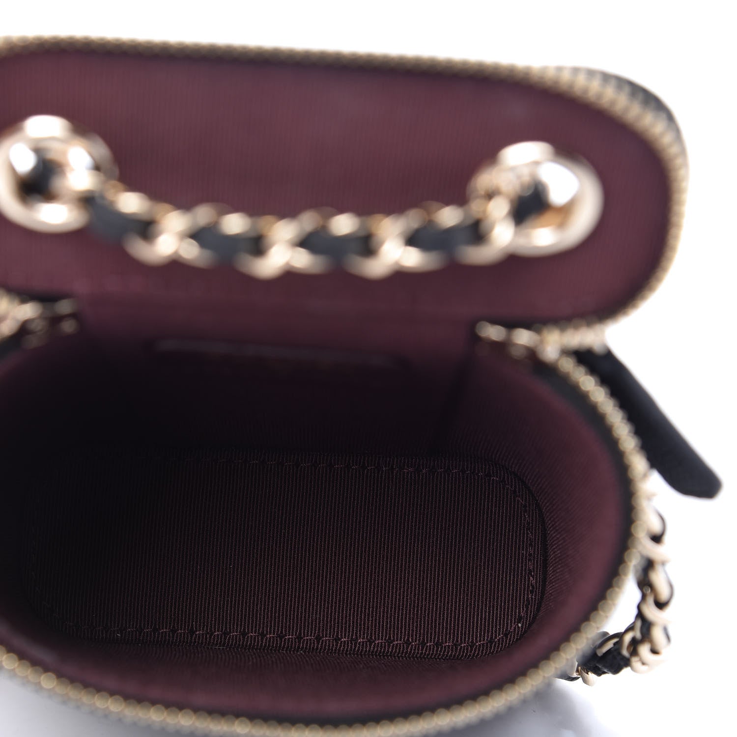 Chanel Caviar Quilted Small Vertical Coco Beauty Vanity Case With Chain Black 5 of 8