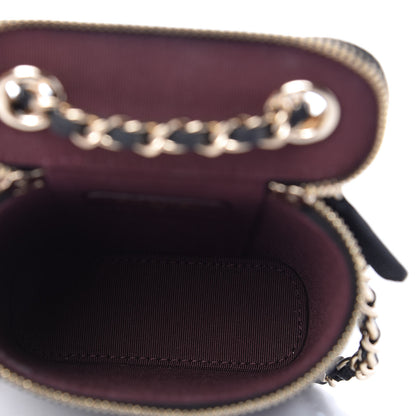 Chanel Caviar Quilted Small Vertical Coco Beauty Vanity Case With Chain Black 5 of 8