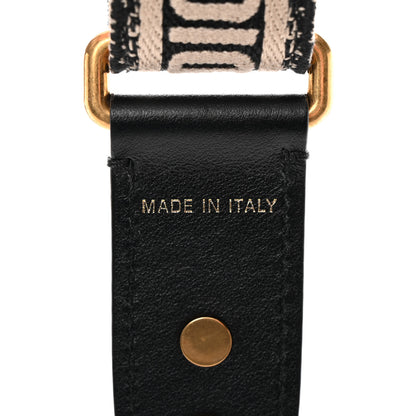Christian Dior Canvas Embroidered Shoulder Strap Black 3 of 5