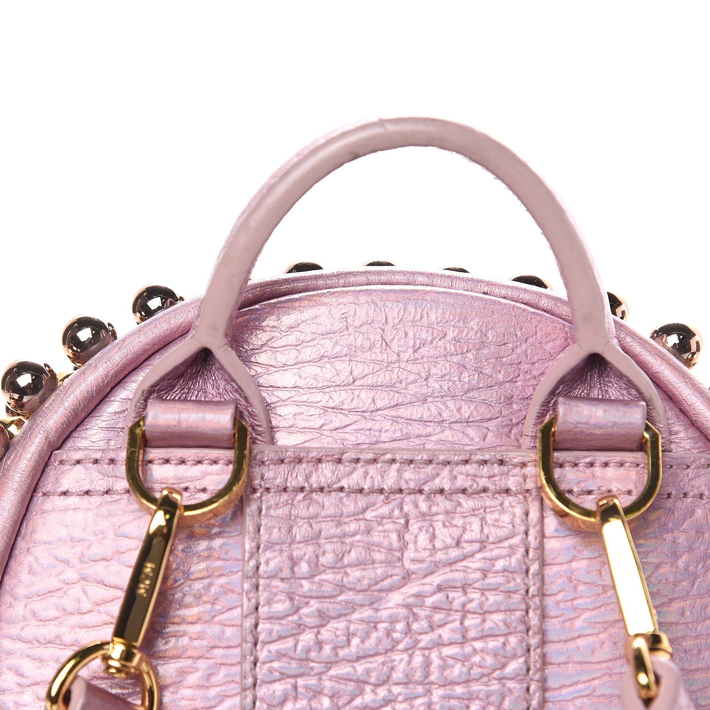 Calfskin Pearl Studs X-Mini Stark Bebe Boo Backpack Prism Pink