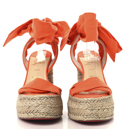 Christian Louboutin Gabardine Mariza Du Desert 130 Sandals 38 Orange 3 of 8