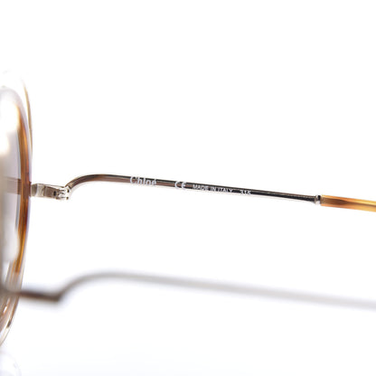Chloe Metal Acetate Oversized Round Carlina Sunglasses CE120S Gold Blonde Havana 6 of 7