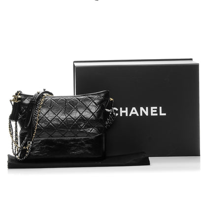 Chanel Calfskin Quilted Medium Gabrielle Hobo Black 8 of 8