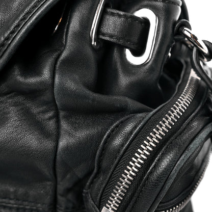 Alexander Wang Lambskin Marti Backpack Bag Washed Black Rhodium Hardware 13 of 19