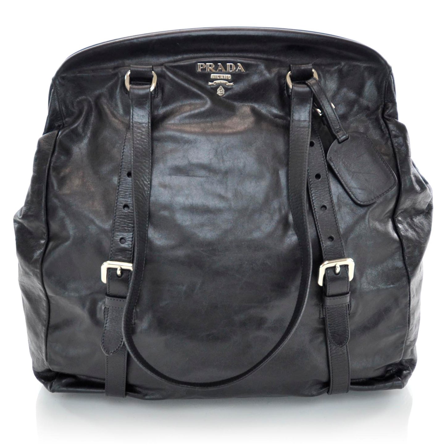 Leather Large New Look Tote Black