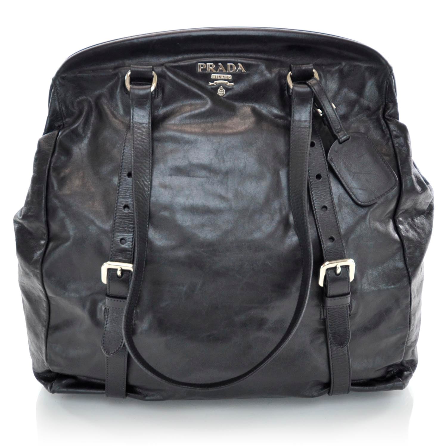 Prada Leather Large New Look Tote Black 1 of 10