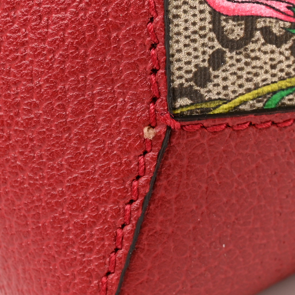Gucci GG Supreme Monogram Flora Web Large Ophidia Tote Red 12 of 13