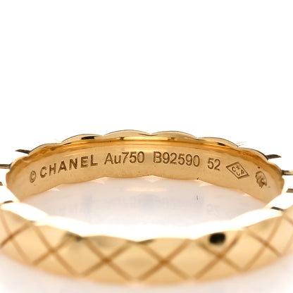 Chanel 18K Yellow Gold Mini Coco Crush Ring 52 6 3 of 4