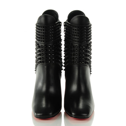 Christian Louboutin Calfskin Praguoise Spikes 120 Booties Black 38 2 of 7
