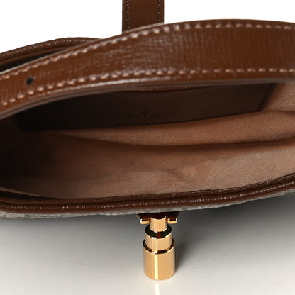 Gucci GG Supreme Monogram Azalea Calfskin Web Mini Jackie 1961 Hobo Beige Ebony Brown Sugar 4 of 6