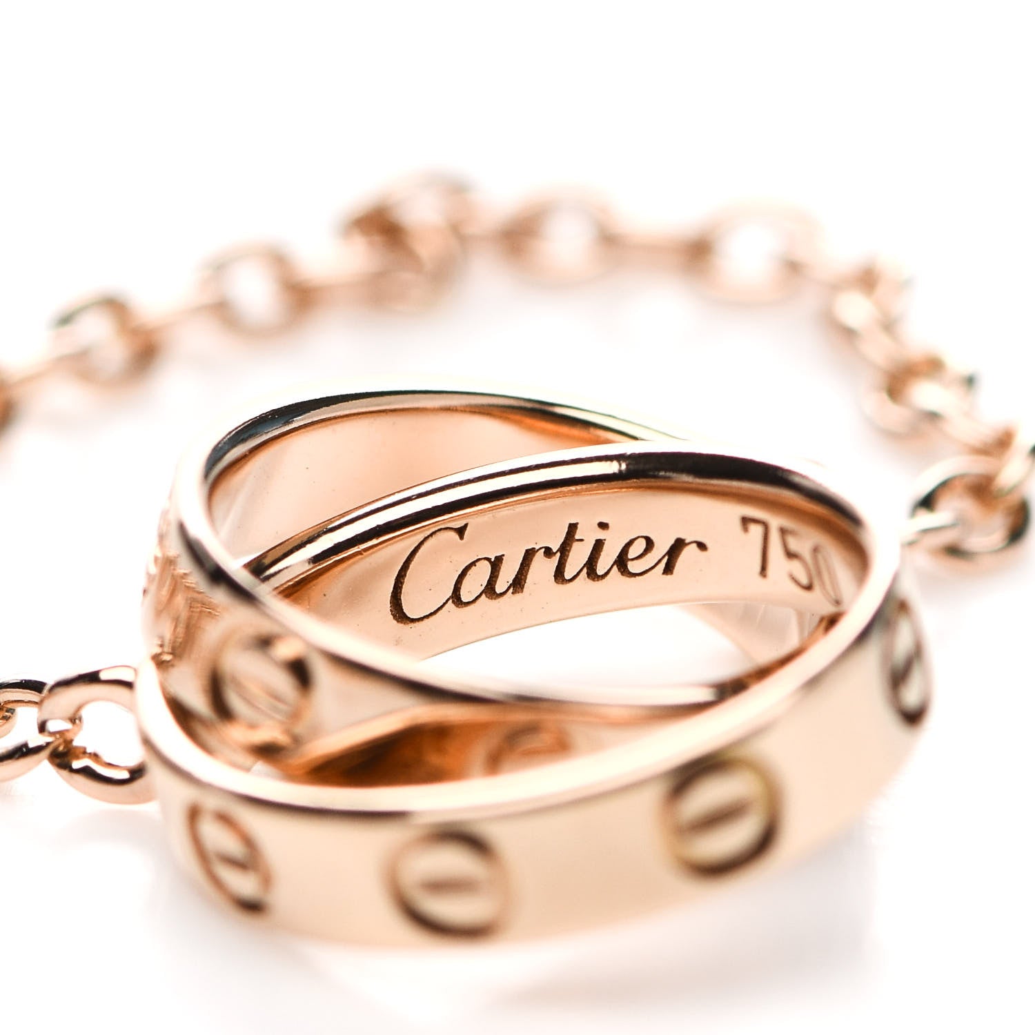 Cartier 18K Pink Gold Interlocking LOVE Bracelet 4 of 7
