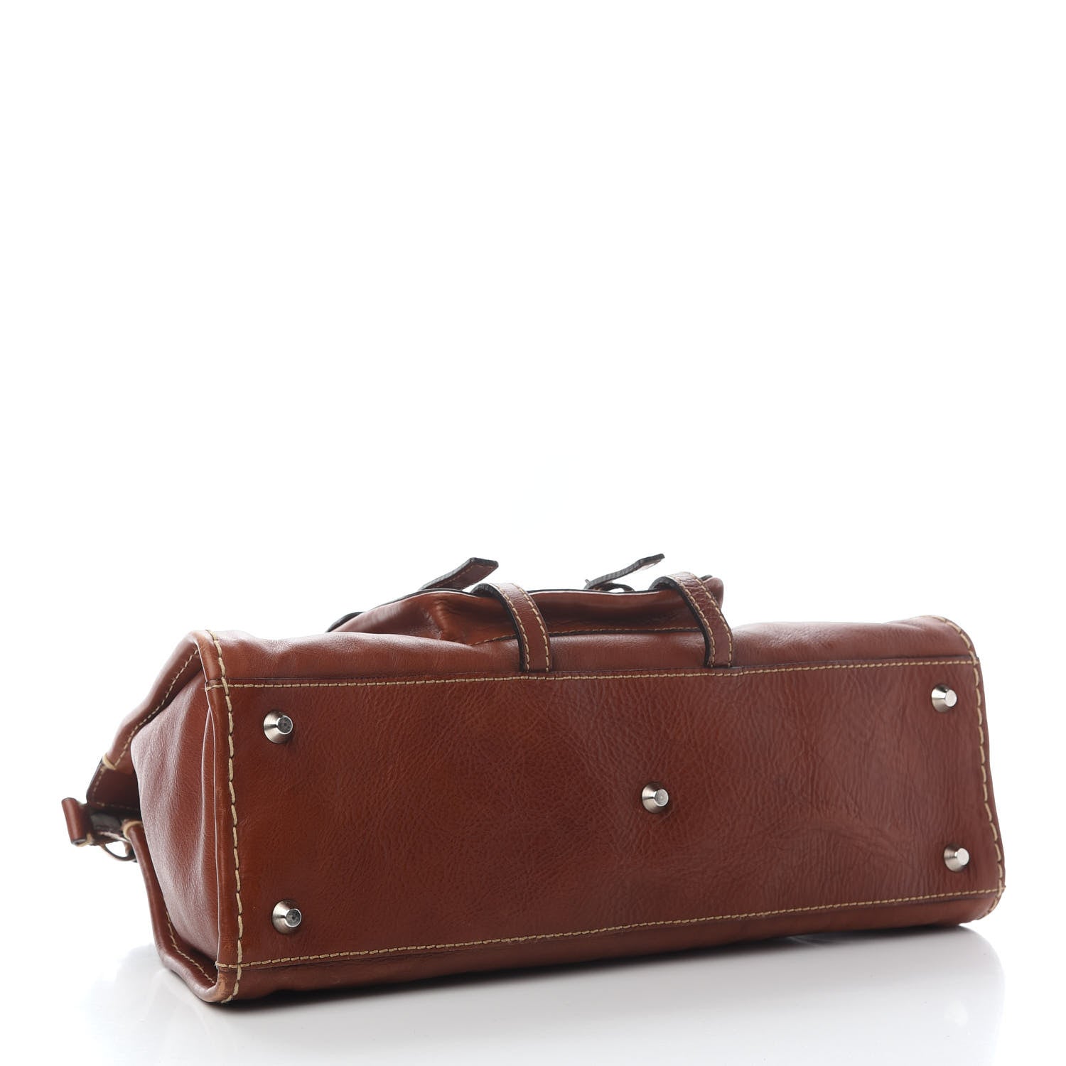 Chloe Calfskin Edith Satchel Ecureil Brown 3 of 10