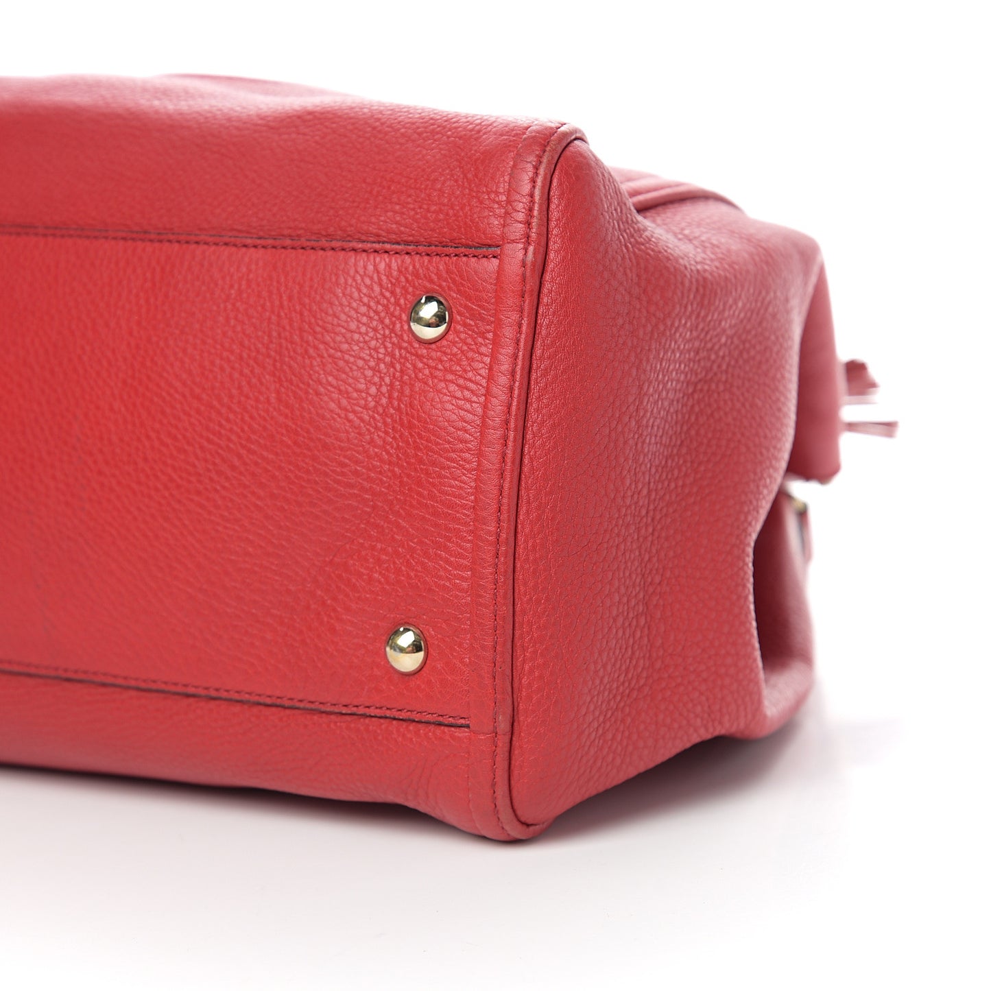 Pebbled Calfskin Medium Soho Shoulder Bag Red