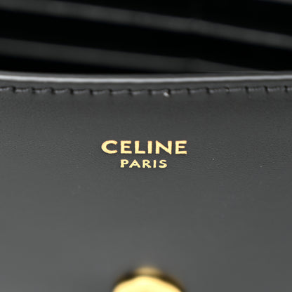 Celine Shiny Calfskin Triomphe Maillon Wallet on Chain Black 6 of 10