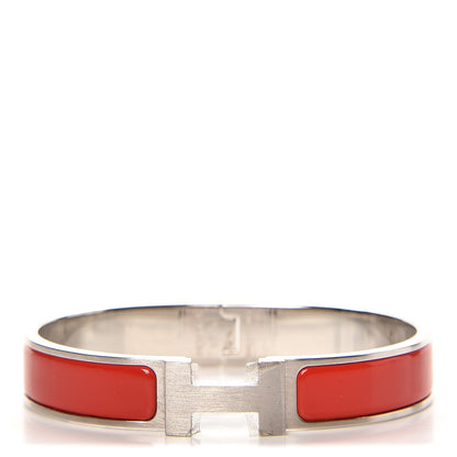 Hermes Enamel Narrow Clic Clac HH Bracelet GM Rouge Vif 1 of 4