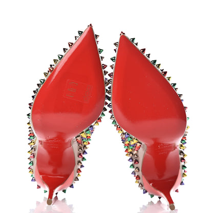 Christian Louboutin Specchio Follies Spikes 100 Pumps 38.5 Beige Multicolor 7 of 10
