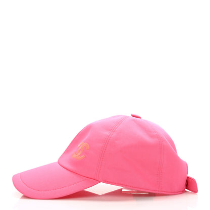 Chanel Cotton CC Cap Hat Fuchsia Orange 3 of 7