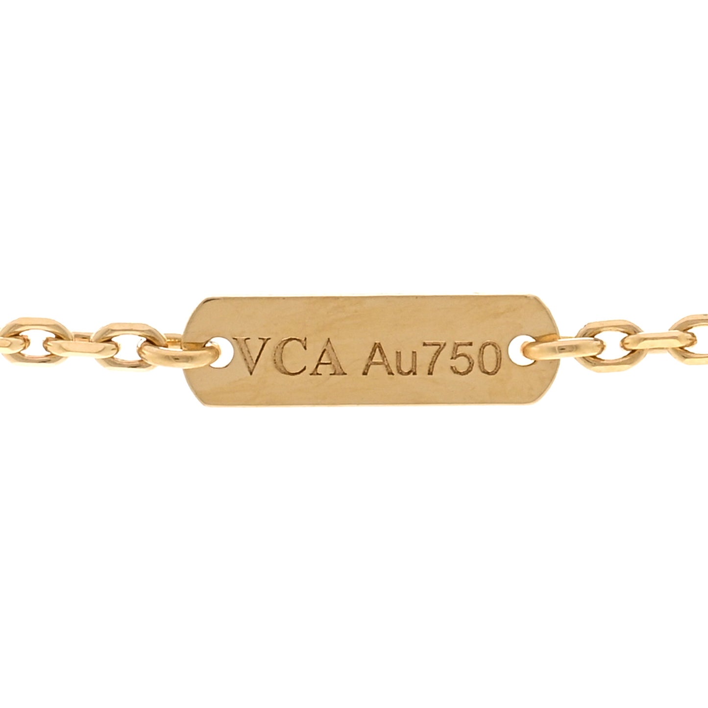 18K Yellow Gold Carnelian Vintage Alhambra Pendant Necklace