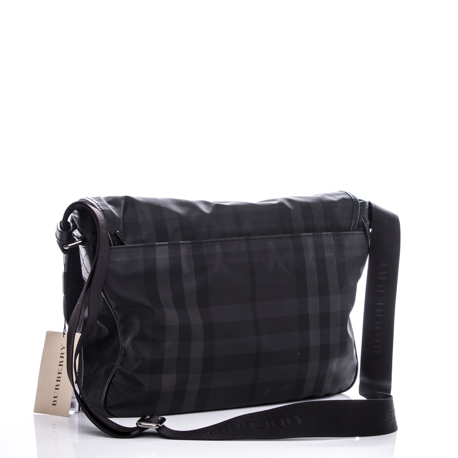 Burberry Smoked Check Medium Elgin Messenger Bag Black 3 of 8