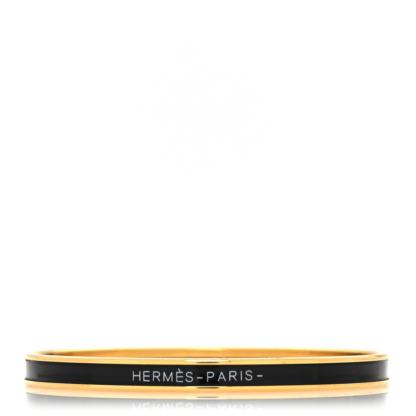 Enamel Printed Extra Narrow Printed Bracelet 65 Black