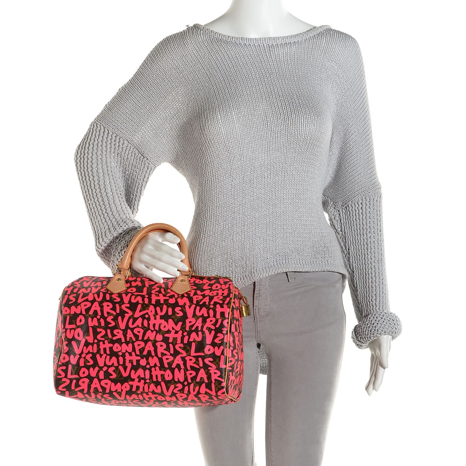 Louis Vuitton Monogram Graffiti Speedy 30 Fuchsia 2 of 7