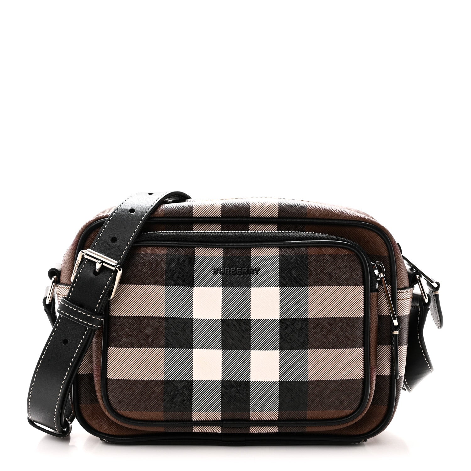 Burberry Canvas Check Paddy Messenger Birch Brown 1 of 9