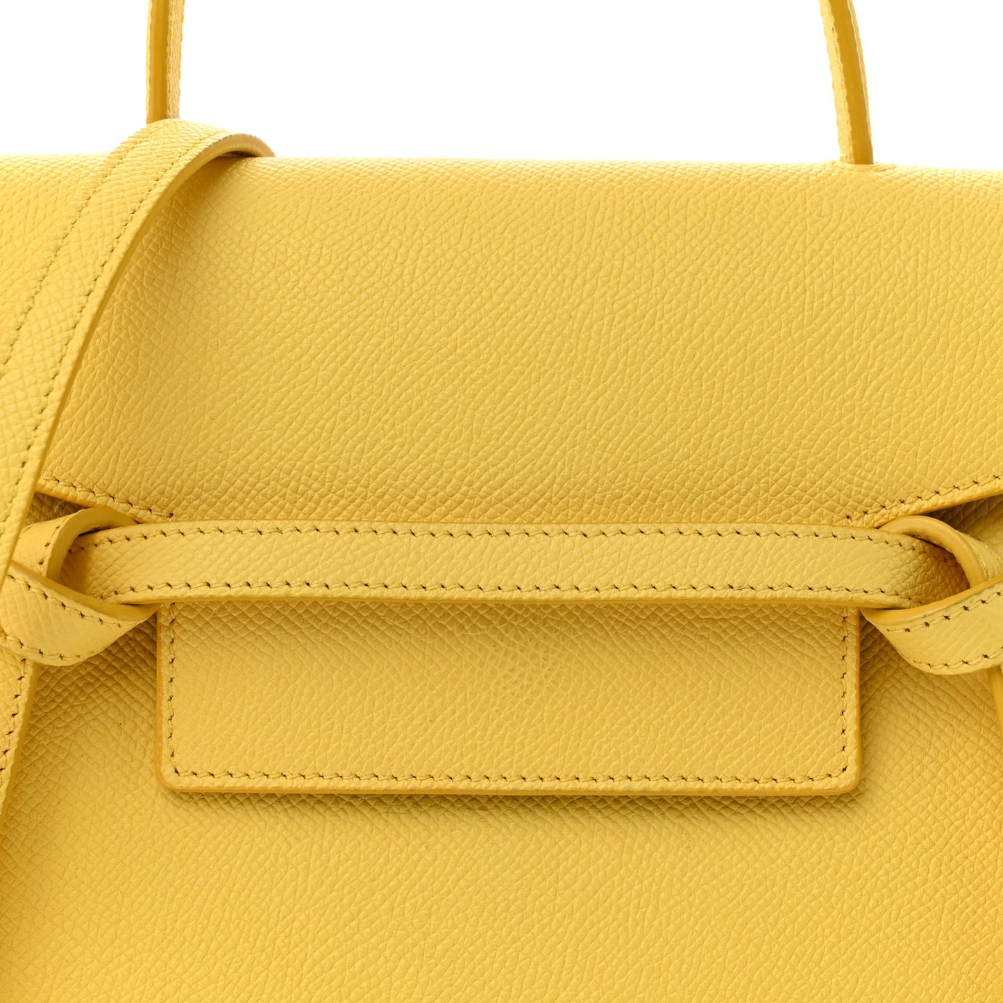 Grained Calfskin Nano Belt Bag Citron