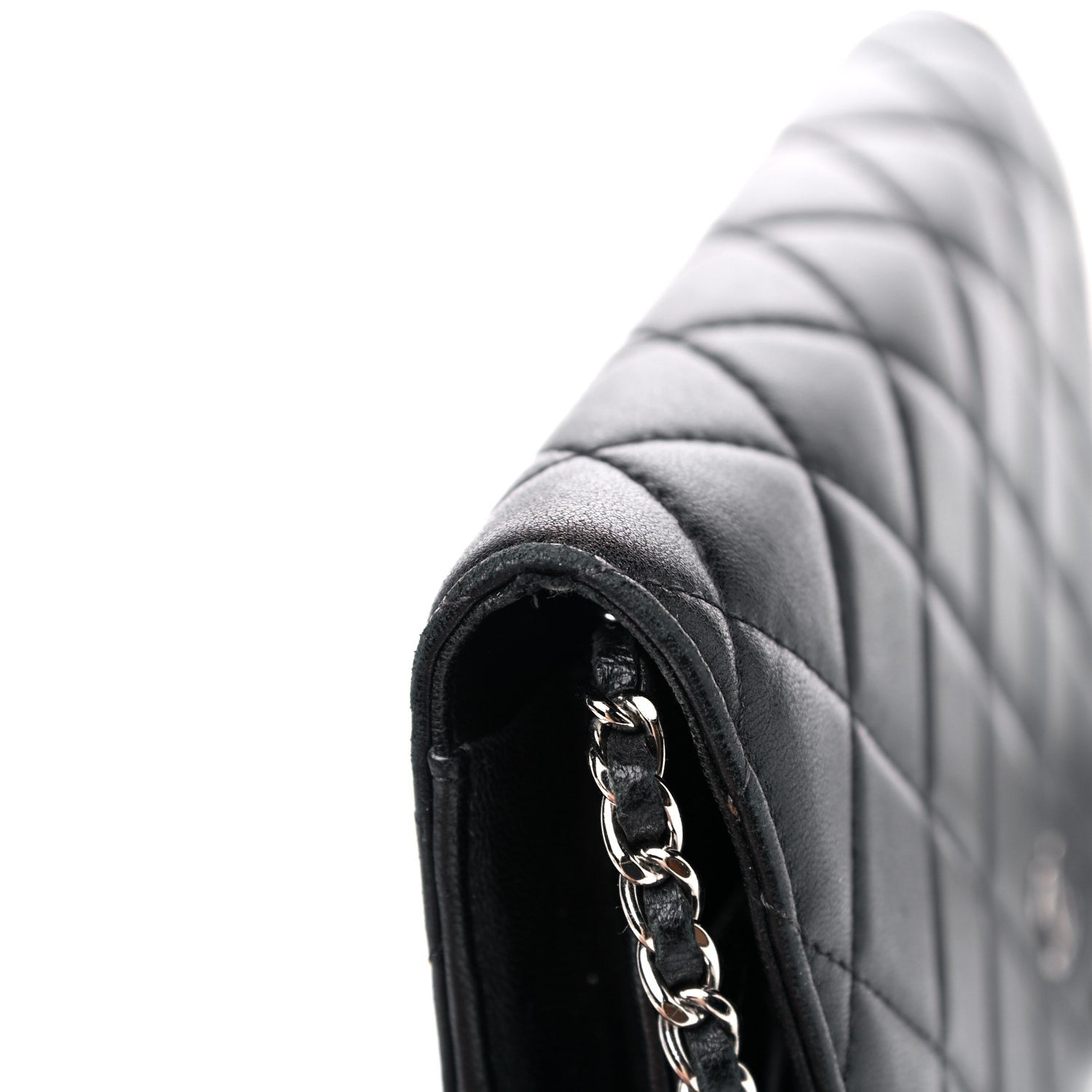 Chanel Lambskin Quilted Wallet On Chain WOC Black 16 of 18