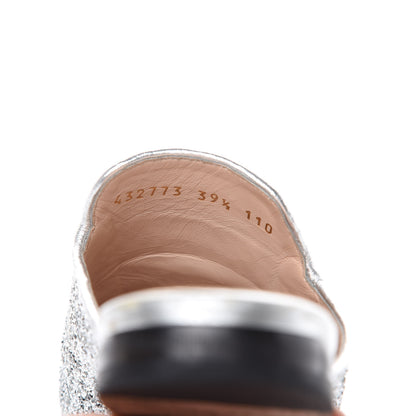 Gucci Glitter Womens Princetown Slippers 39.5 Silver 8 of 15