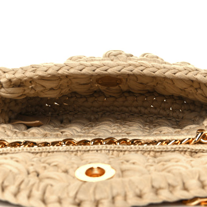 Bottega Veneta Jersey Crochet Shoulder Bag Cane Sugar 5 of 12