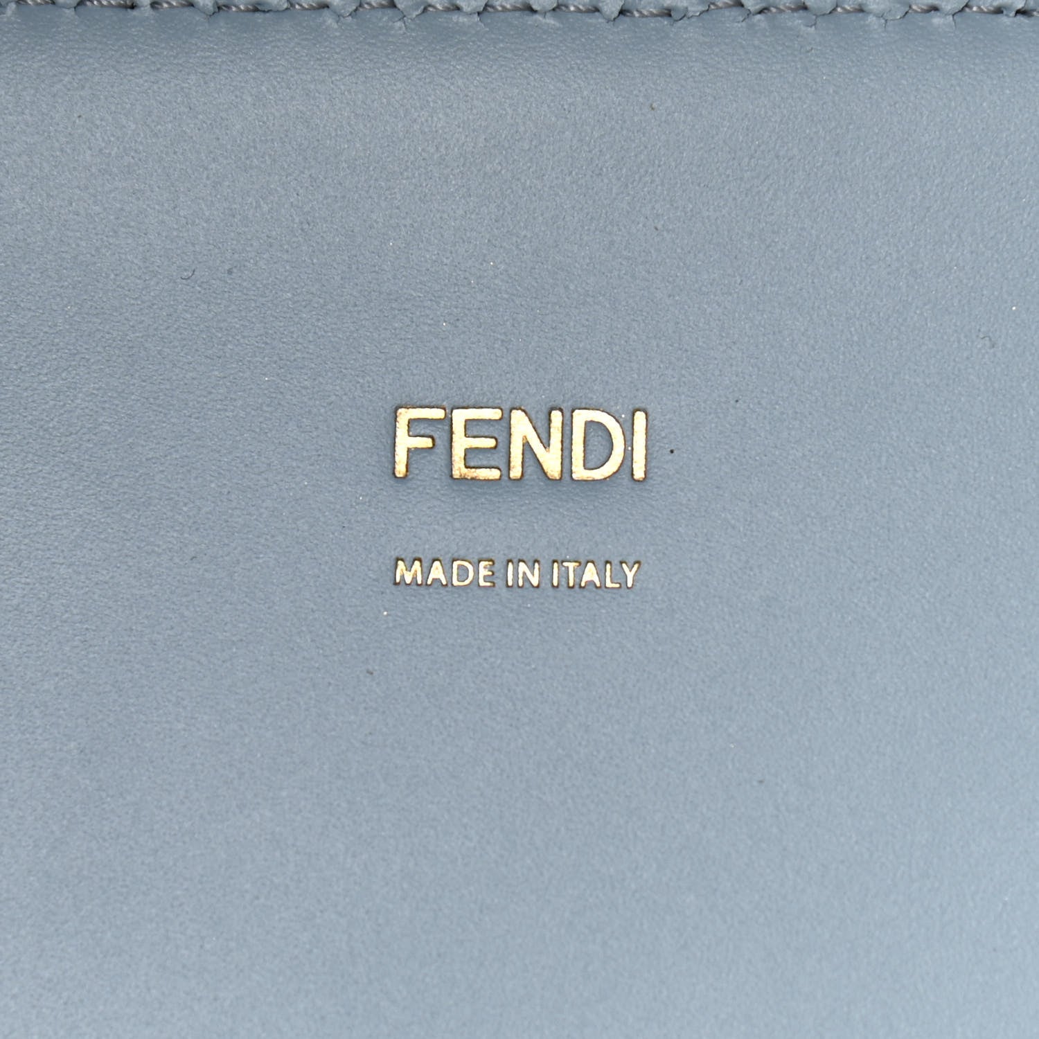 Fendi Vitello King Plexiglass Logo Embossed Medium Fendi Sunshine Shopper Tote Azzurro Baby 5 of 11