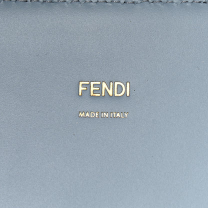 Fendi Vitello King Plexiglass Logo Embossed Medium Fendi Sunshine Shopper Tote Azzurro Baby 5 of 11