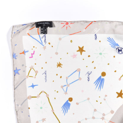 Chanel Silk Constellations CC Square Scarf Beige Multicolor 5 of 5