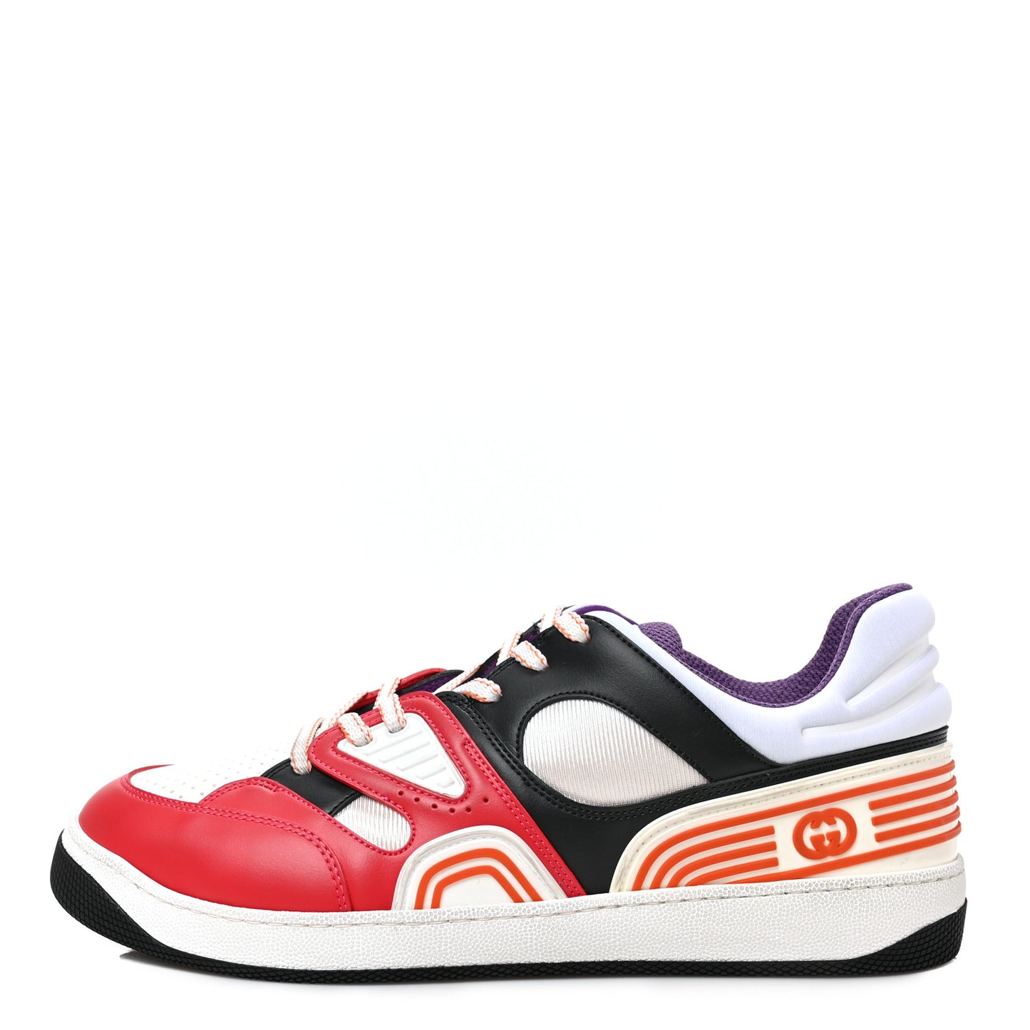 Demetra Mens Basket Low Top Sneakers 9.5 Deep Coral Great White Black