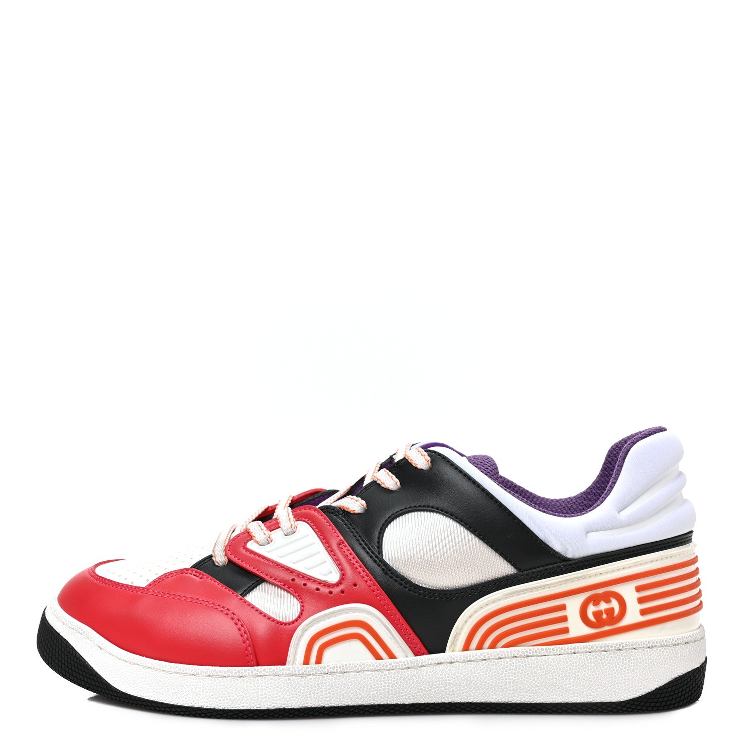 Gucci Demetra Mens Basket Low Top Sneakers 9.5 Deep Coral Great White Black 1 of 8
