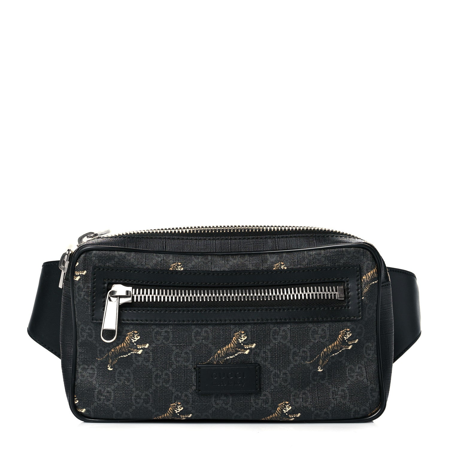 Gucci Soft GG Supreme Monogram Tigers Belt Bag Black Multicolor 1 of 11