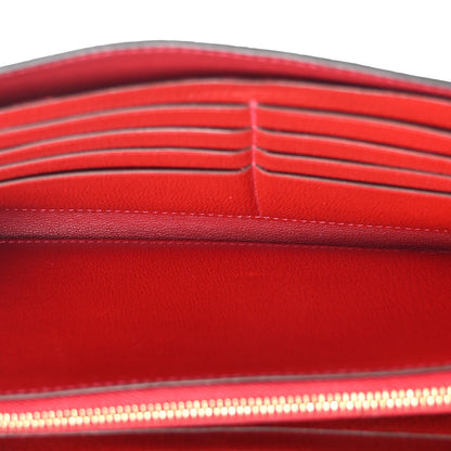 Hermes Shiny Alligator Constance Long Wallet Rouge Vif 5 of 9