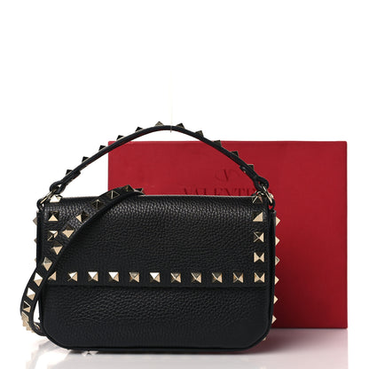 Valentino Garavani Grainy Calfskin Rockstud Crossbody Pouch Black 9 of 9