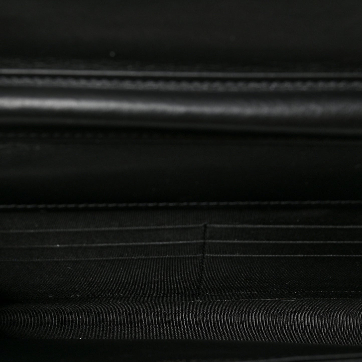 Caviar Quilted Boy Wallet On Chain WOC Black